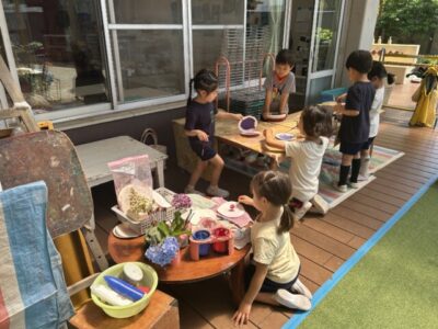 初夏のある日のお水遊び